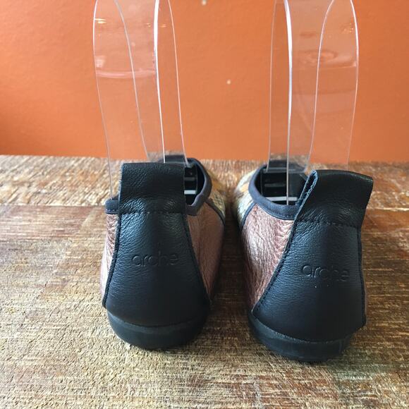 Arche France Lamour Ballerina Flat Snake Copper Leather Ballet Shoe EU 38 VGC - Picture 3 of 10